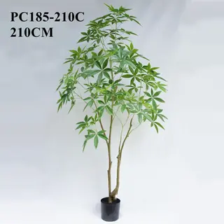 Artificial Large Pachira Aquatica in Black Pot 210CM